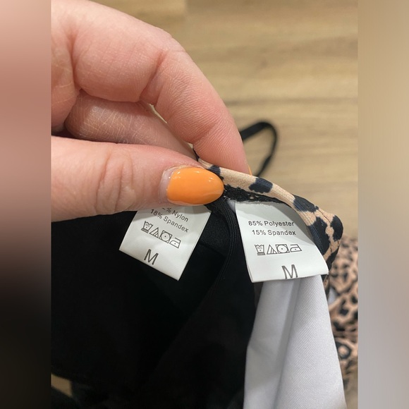 Nwt Plunge one piece Womens bathing suits with ties - set of 2 - Picture 4 of 7